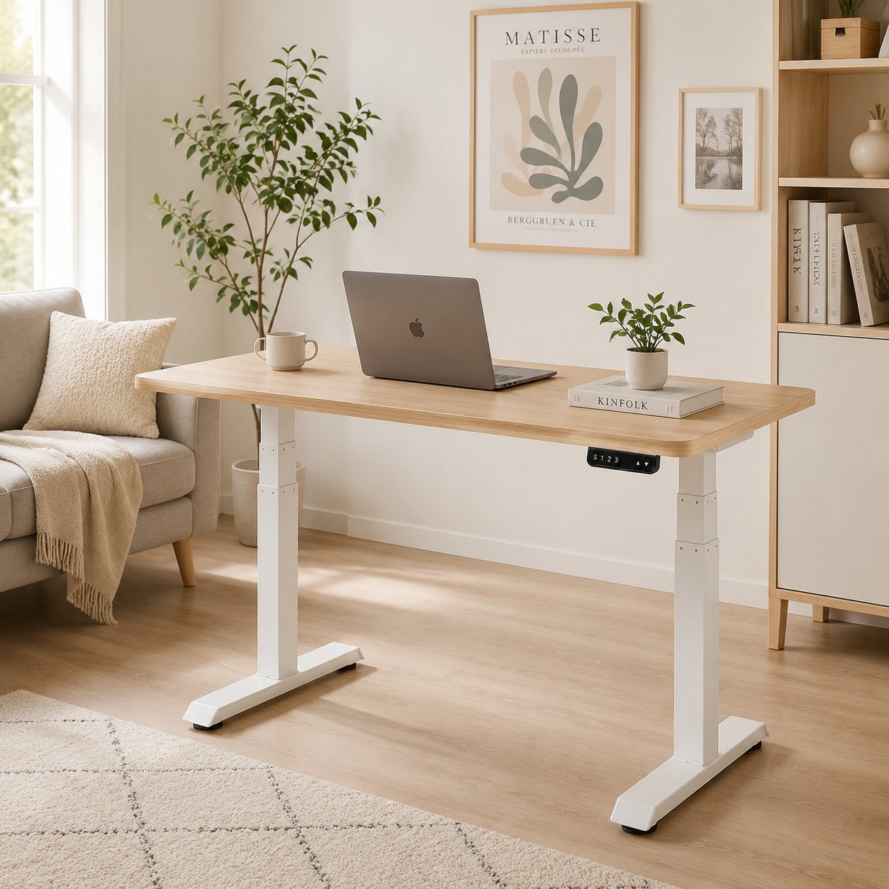 ZY-03 Dual Motor Ergonomic Workstation Frame, Long 620-1270mm Travel for Executive Offices and Management Suites