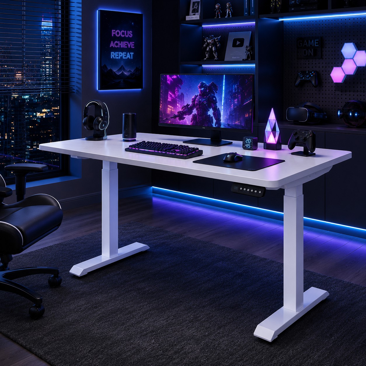 ZY-02 Smart Electric Standing Workbench with Dual Motor Frame for Shared Office Spaces