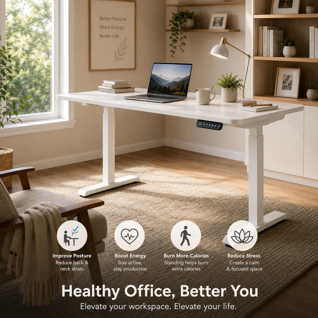 ZY-02 Electric Sit Stand Workstation with Dual Motor Adjustment for Professional Office Dealers