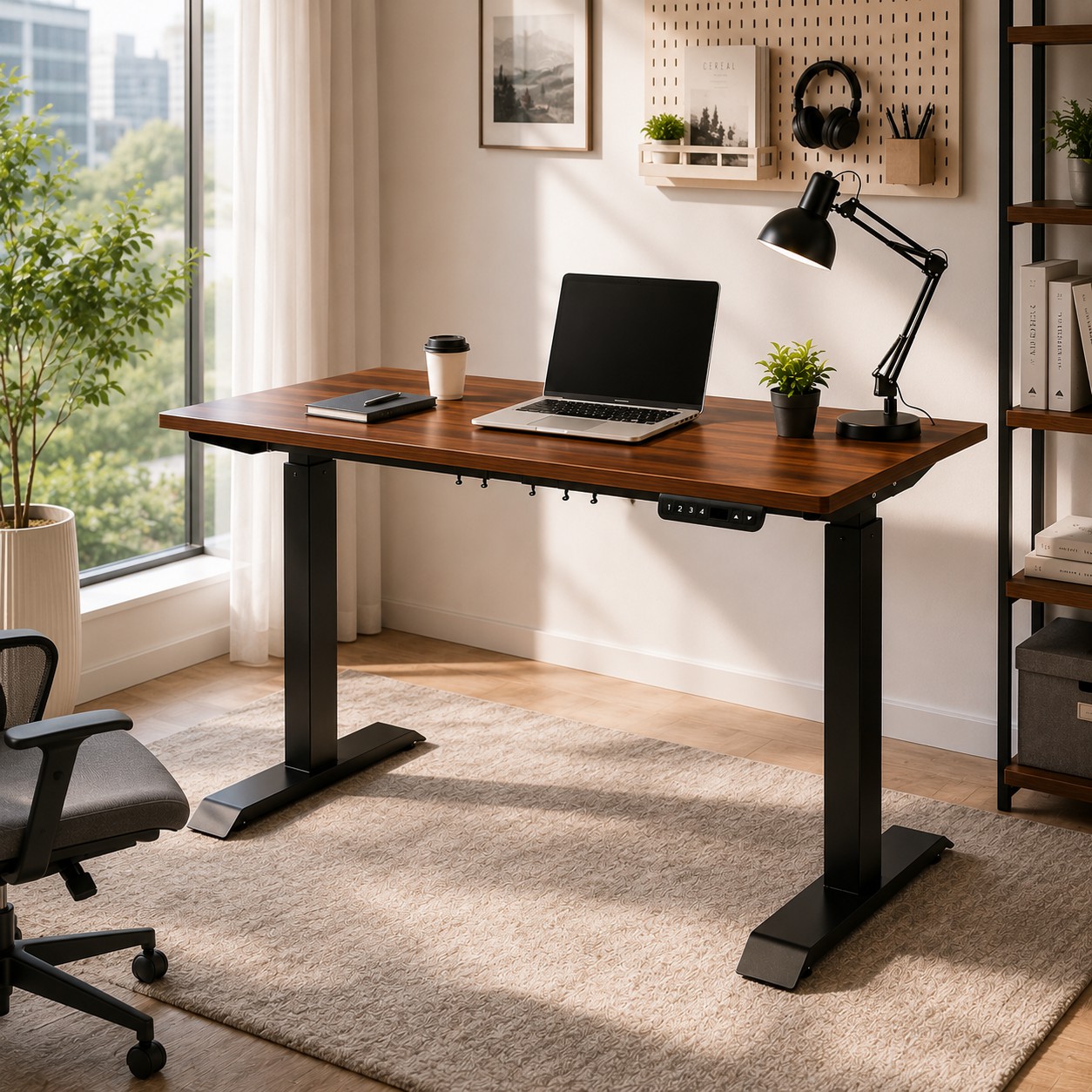 ZY-02 Heavy Duty Electric Workstation Desk with Dual Motor Drive for Commercial Projects