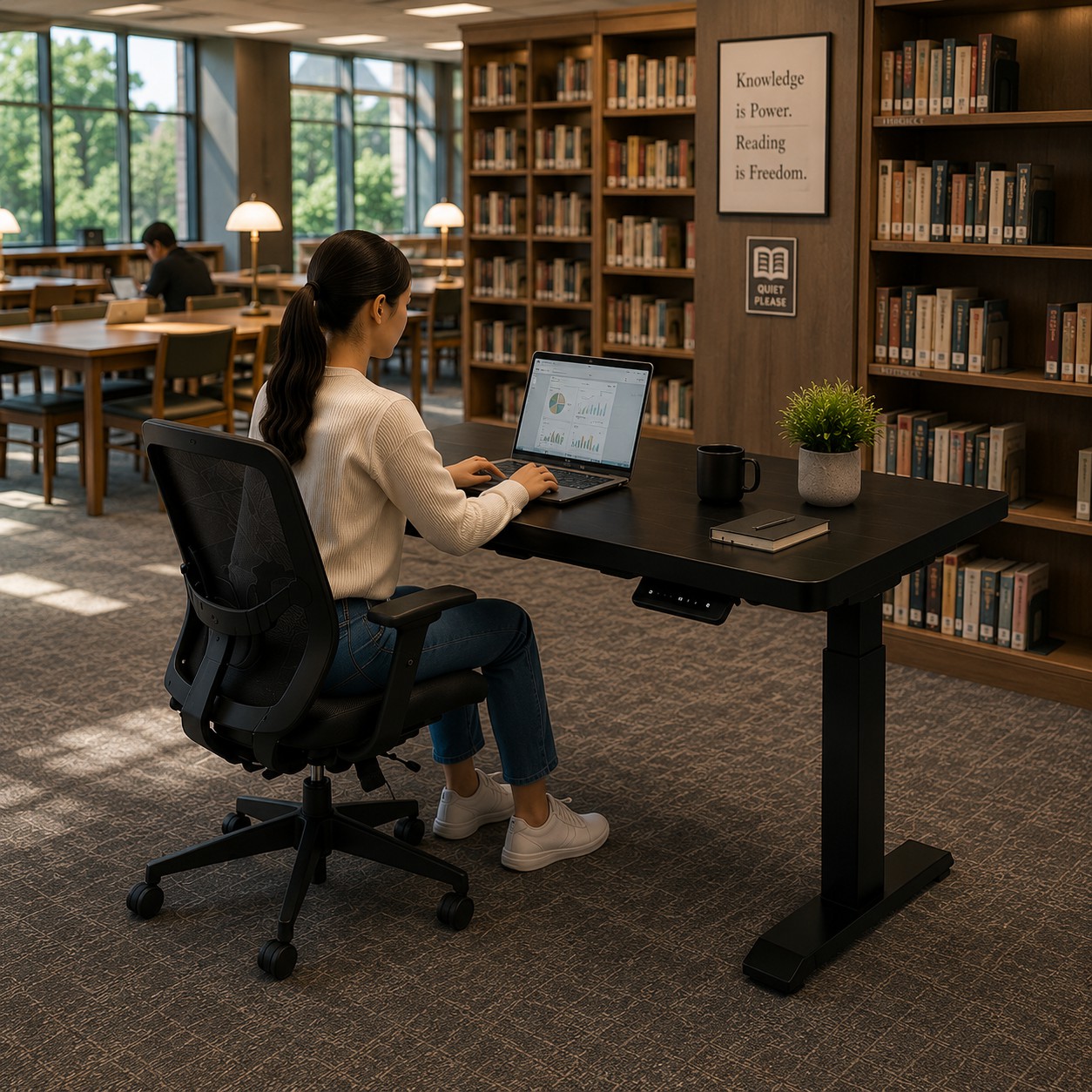 ZY-02 Dual Motor Adjustable Executive Desk with Silent Lift System for Premium Offices