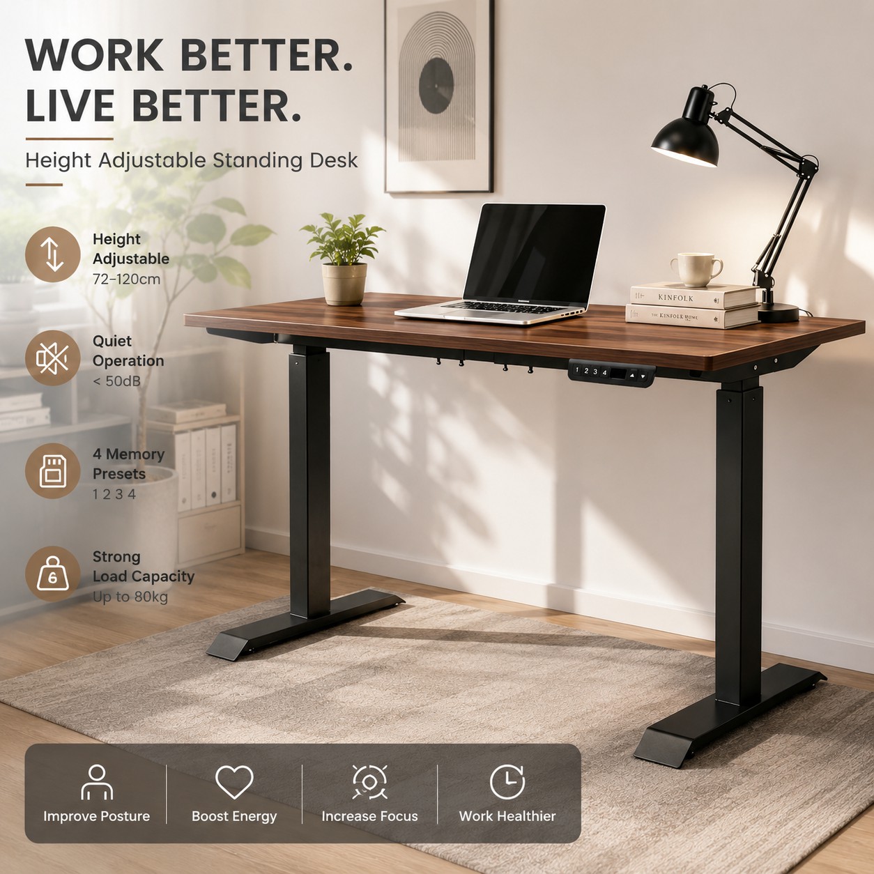 ZY-02 Electric Height Adjustable Office Bench with Dual Motors for Collaborative Work Environments
