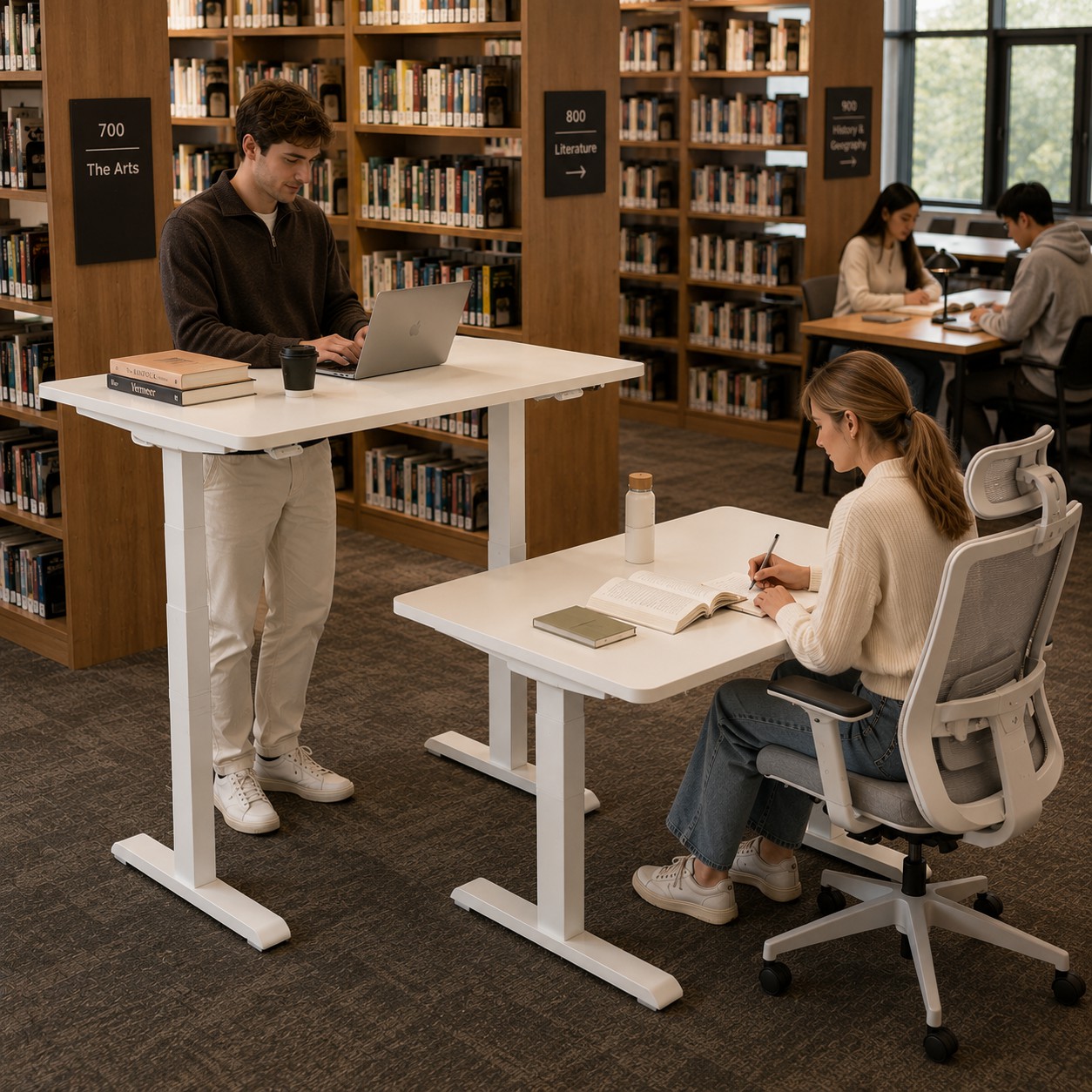 ZY-02 Adjustable Electric Computer Workstation with Dual Motor Legs for Corporate Offices