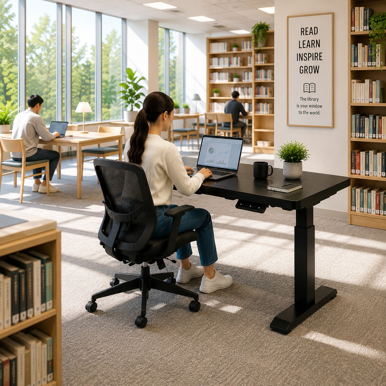 ZY-02 Professional Electric Lift Desk with Dual Motors for Modern Co Working Offices