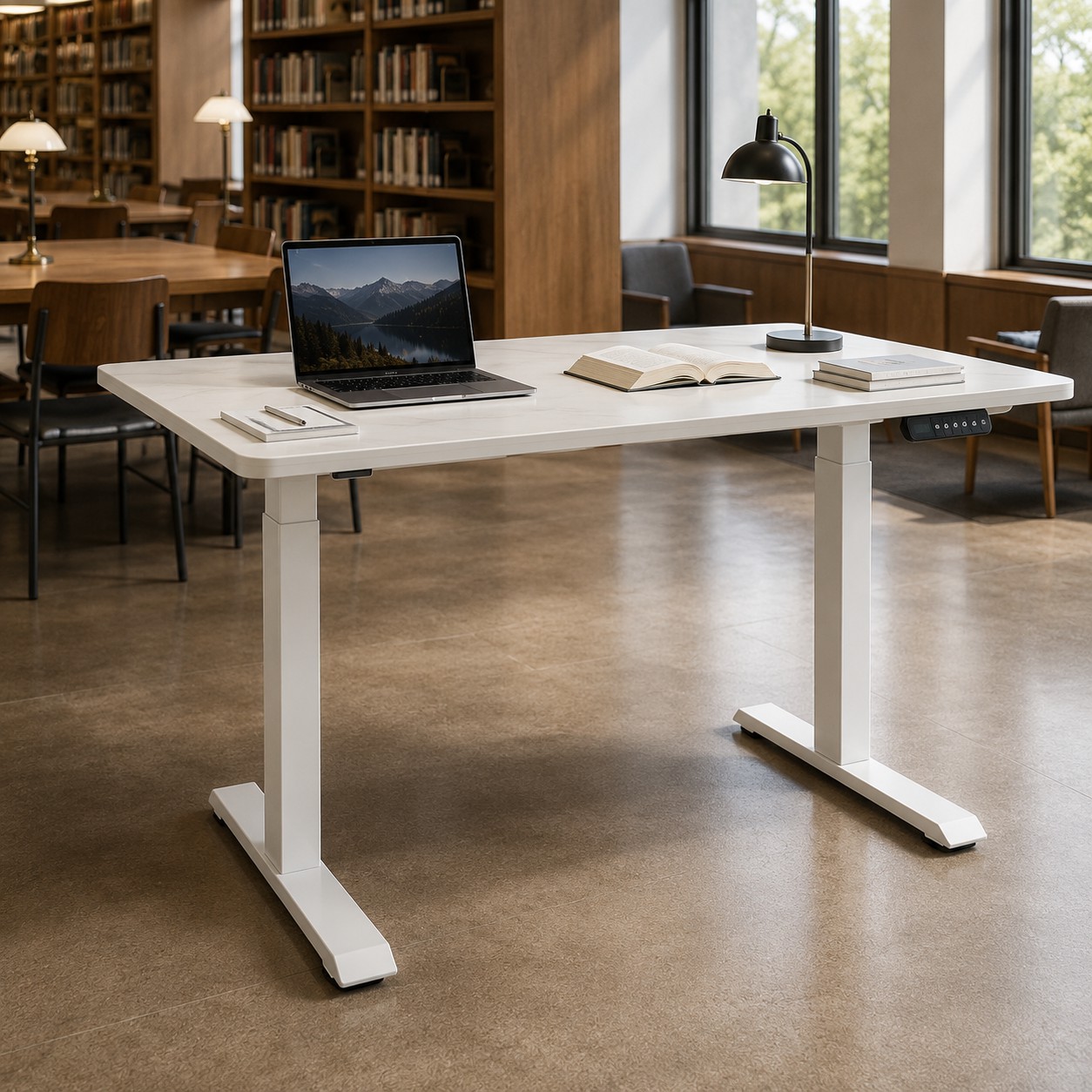 ZY-02 Dual Motor Adjustable Standing Table with Intelligent Memory Function for Open Plan Offices