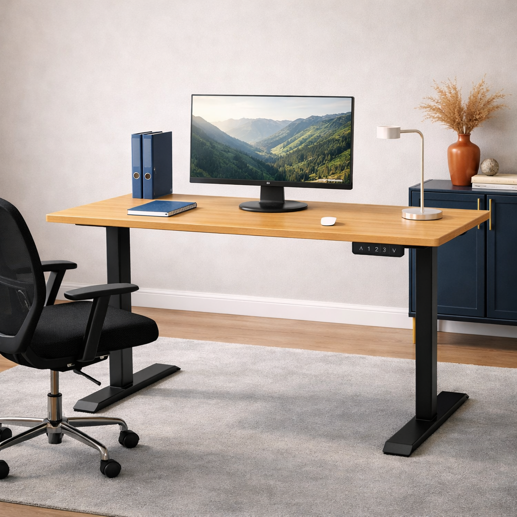 ZY-02 Dual Motor Standing Desk 2-Stage All-in-One Smooth Lift Smart Control Heavy Duty Frame for Office Home and Commercial Workspace