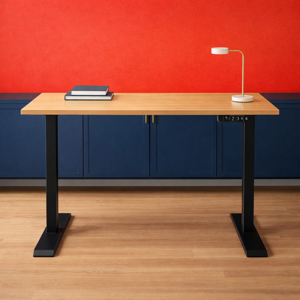 ZY-02 Dual Motor Electric Standing Desk 2-Stage Precision Lift Smart Memory Anti-Collision Workstation for Enterprise Offices