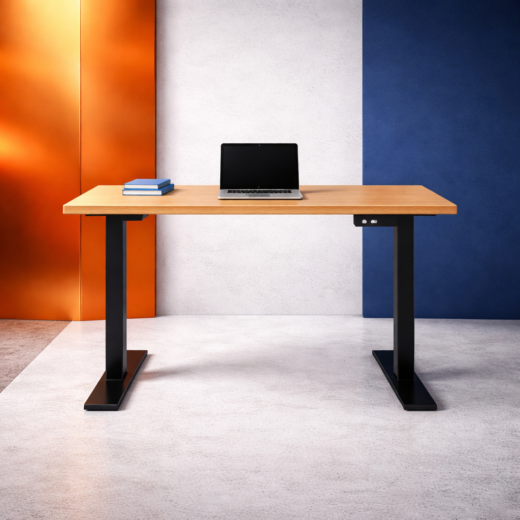 ZY-02 Dual Motor Electric Standing Desk 2-Stage Fast Smooth Lift Anti-Collision Frame for Large Workspace Projects