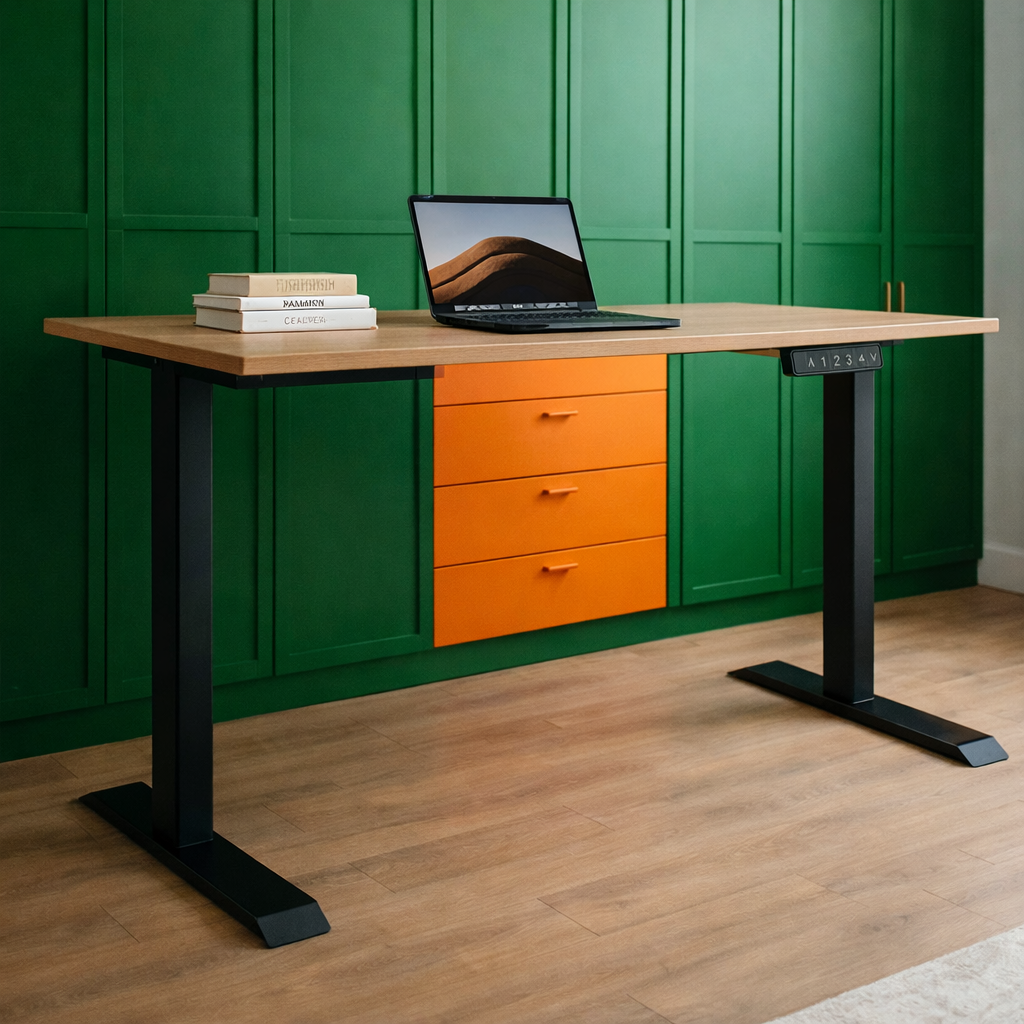 ZY-02 Dual Motor Electric Standing Desk 2-Stage Precision Lift Ultra Stable Frame for Enterprise Office Projects