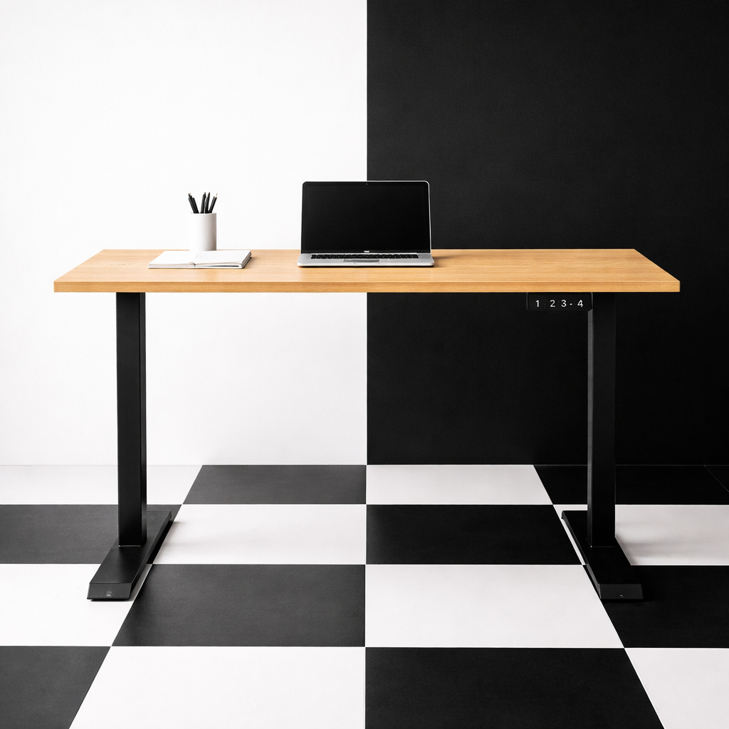 ZY-02 Dual Motor Standing Desk 2-Stage Precision Lift System with Anti-Collision Quiet Operation for Modern Office and Creative Workspace