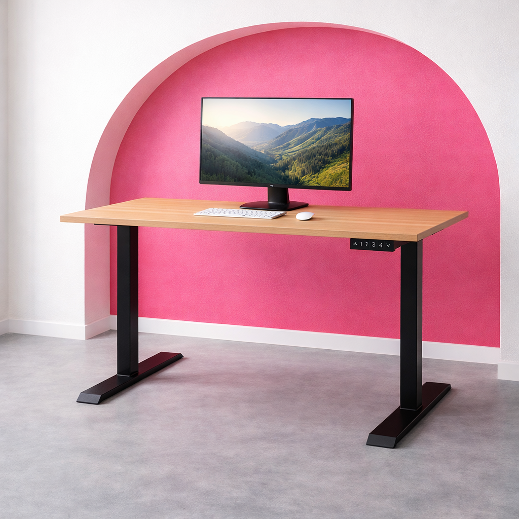 ZY-02 Dual Motor Standing Desk 2-Stage Smooth Lift Anti-Collision Smart Control for Creative Workspace Projects