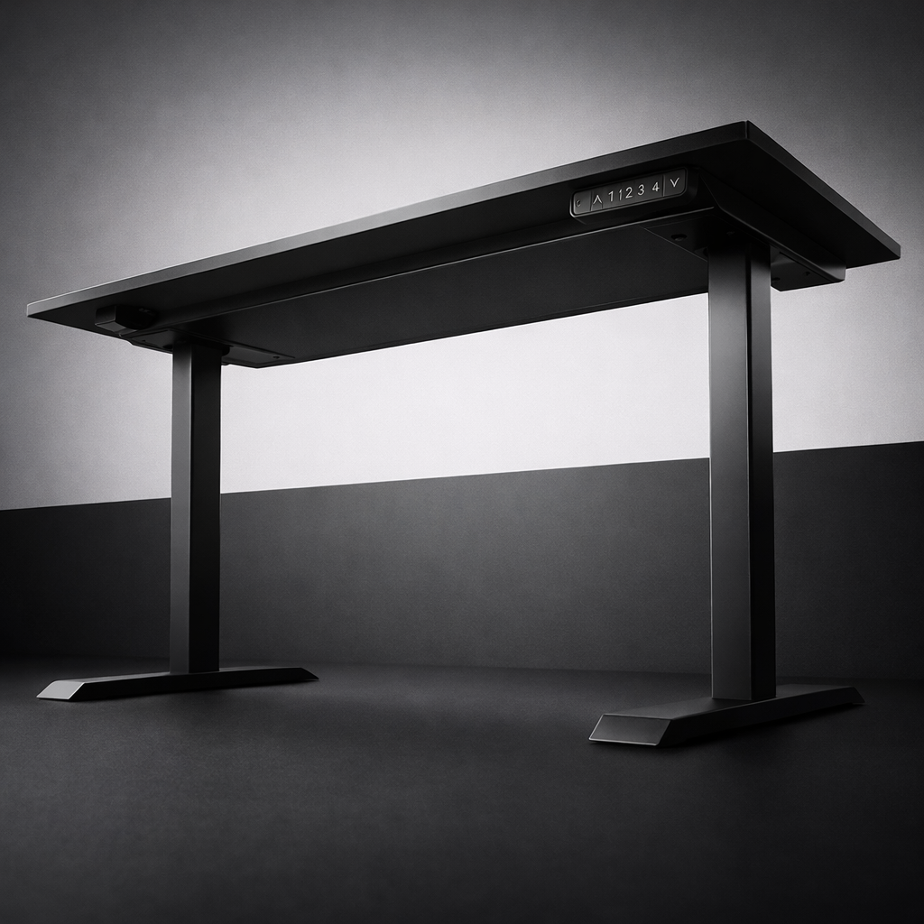 ZY-02 Neon Gradient Lighting Electric Standing Desk Modern Tech Workspace