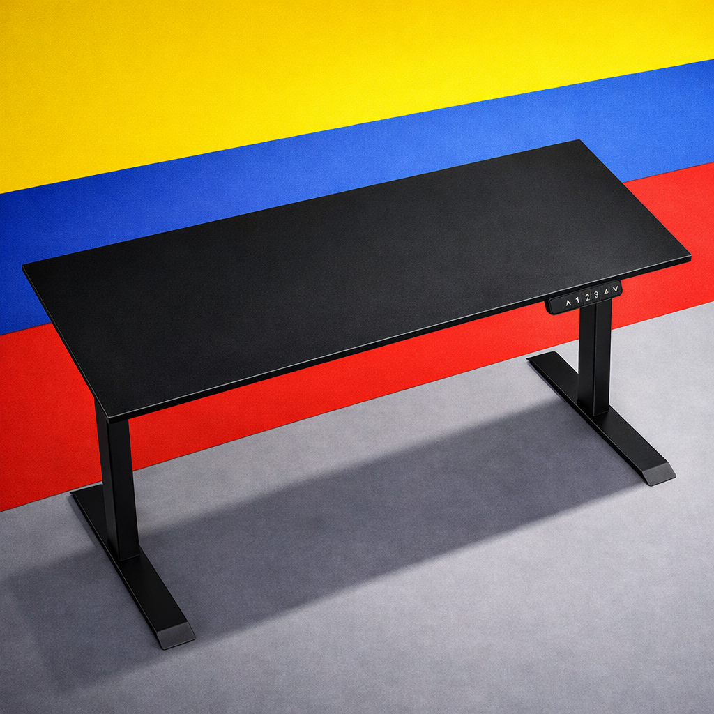 ZY-02 Color Burst Background Electric Standing Desk Creative Studio Style