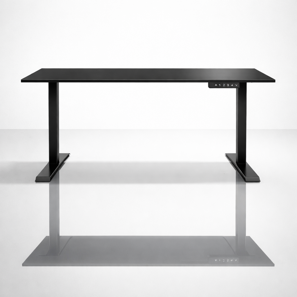 ZY-02 Orange Blue Neon Background Adjustable Standing Desk Creative Setup