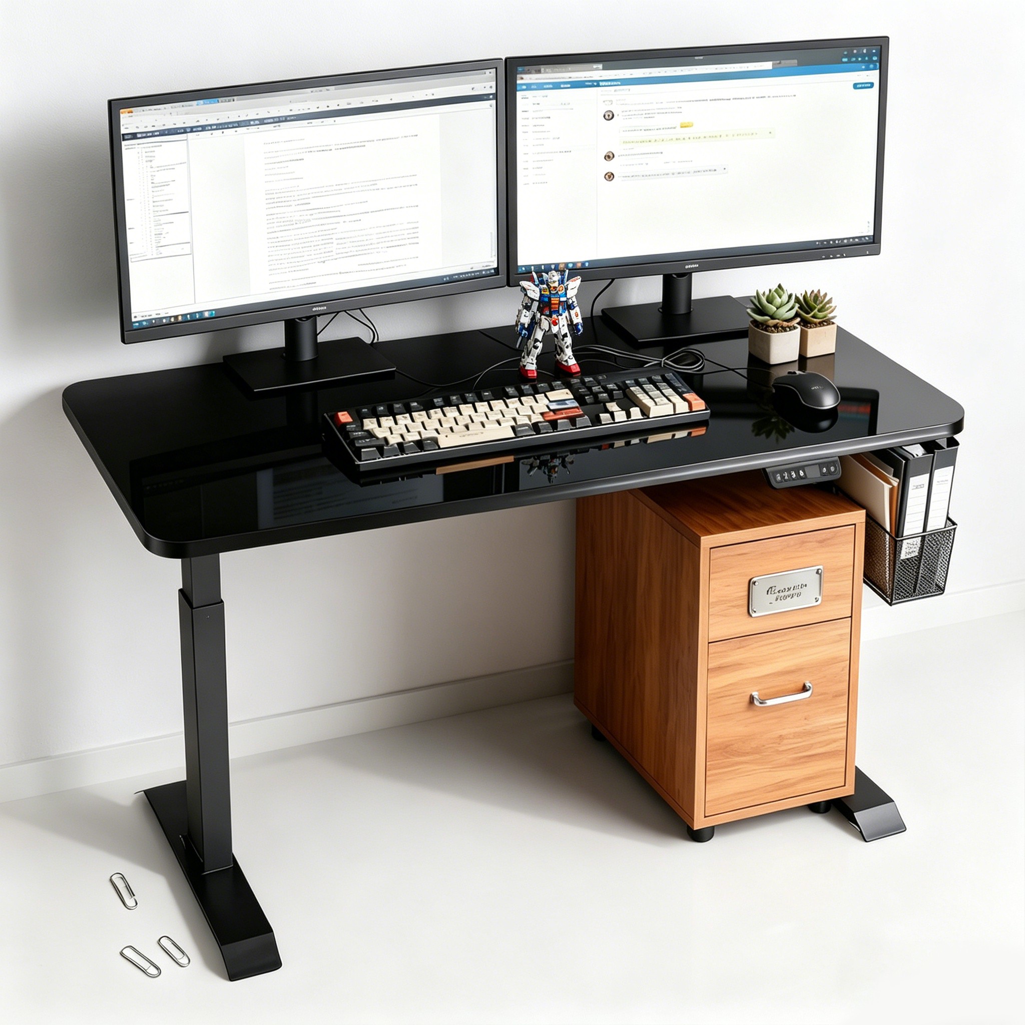 ZY-02 Premium Dual Motor 2-Stage Sit Stand Desk Heavy Load Smooth Motion for Executive Offices