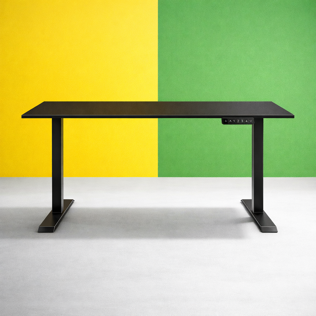 ZY-02 Modern Minimal Grey Space Electric Standing Desk Clean Design