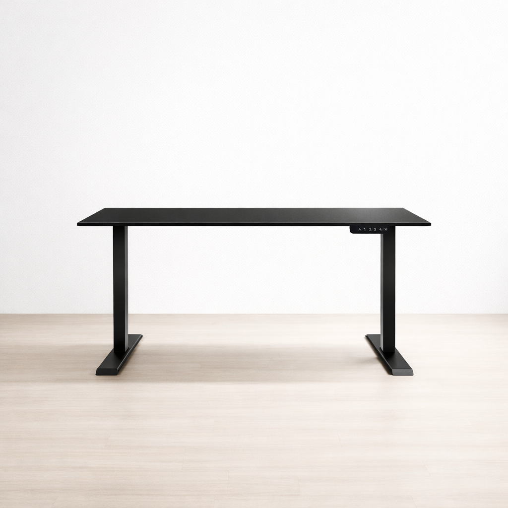ZY-02 Dark Studio Lighting Electric Standing Desk Premium Black Edition