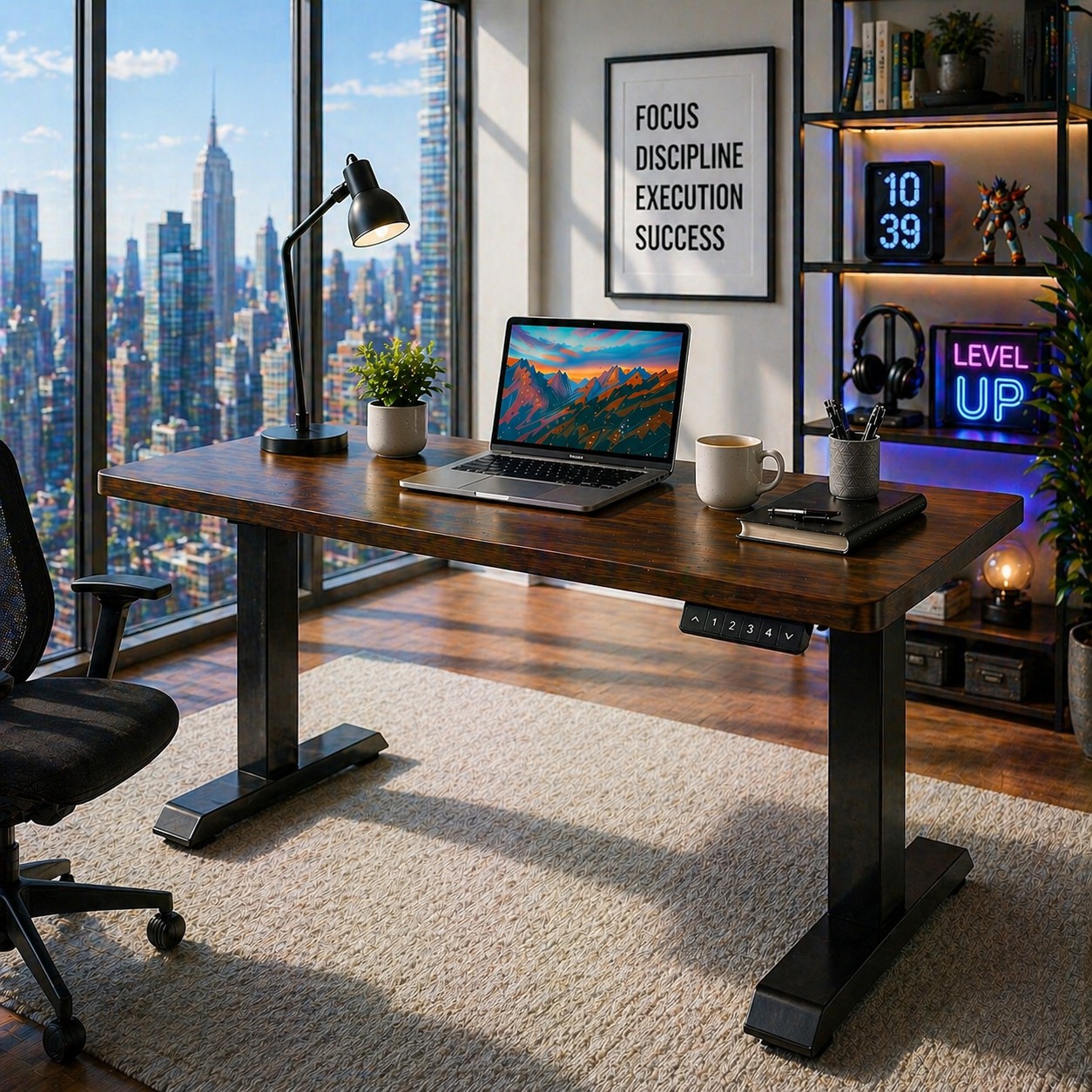 ZY-02 Dual Motor 2-Stage Standing Desk Anti Fatigue Smart Height Control for Ergonomic Office Use