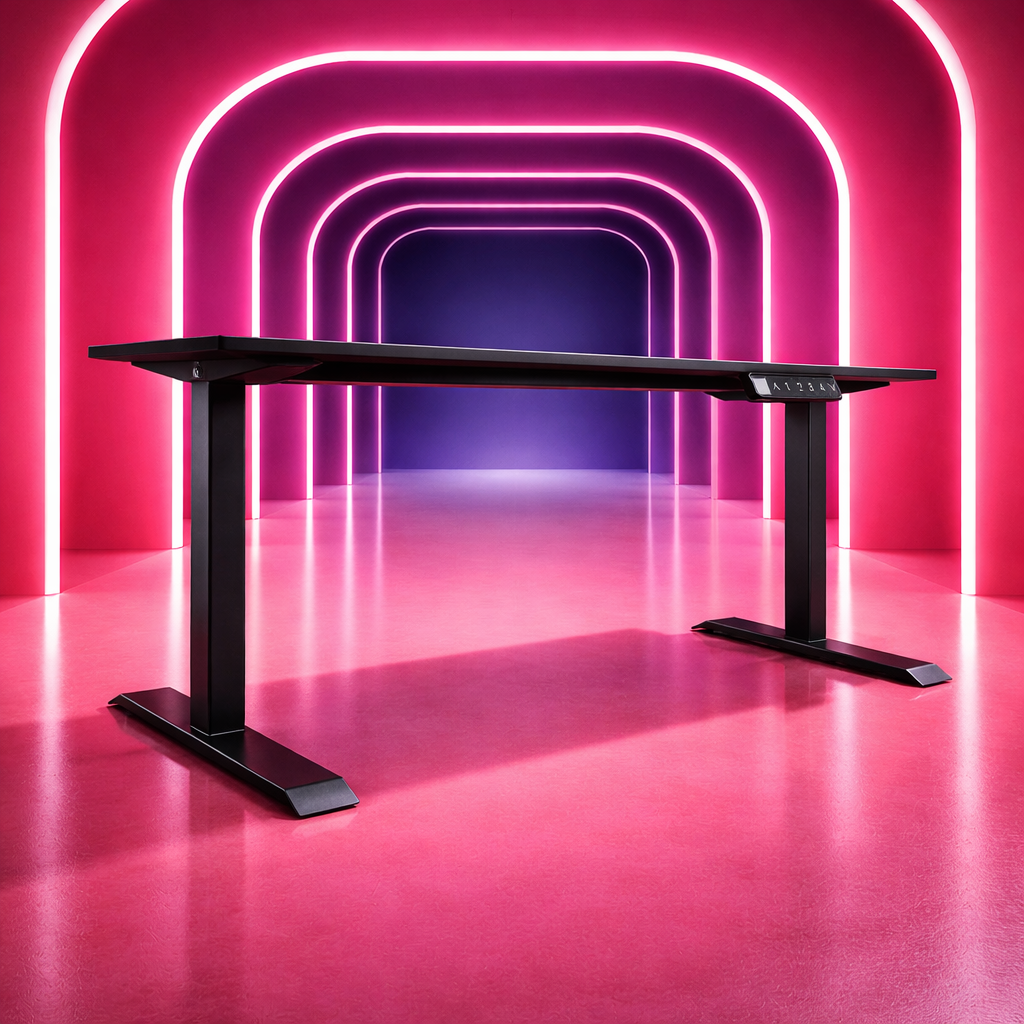 ZY-02 Neon Rainbow Arc Lighting Standing Desk