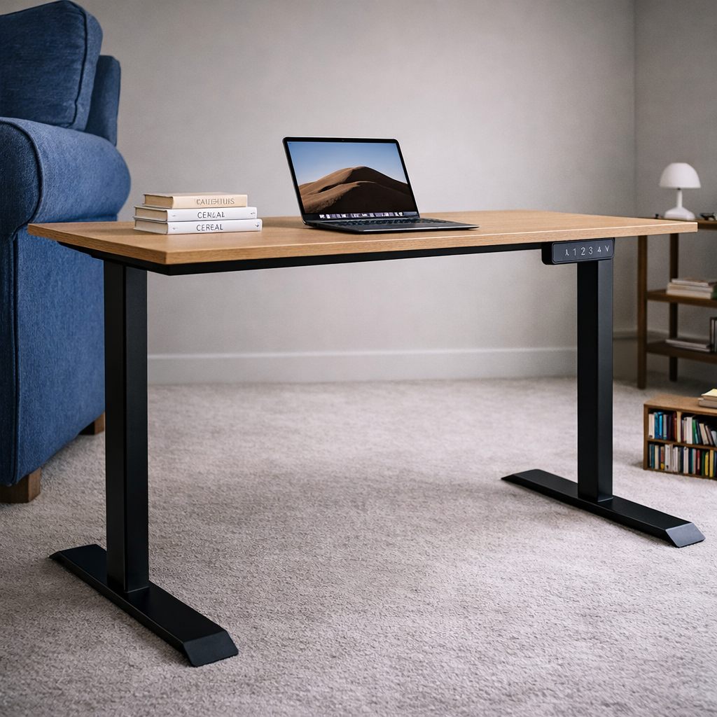 ZY-02 Dual Motor 2-Stage Sit-Stand Desk Quiet Height Adjustable Workstation for Home Office Modern Living Space
