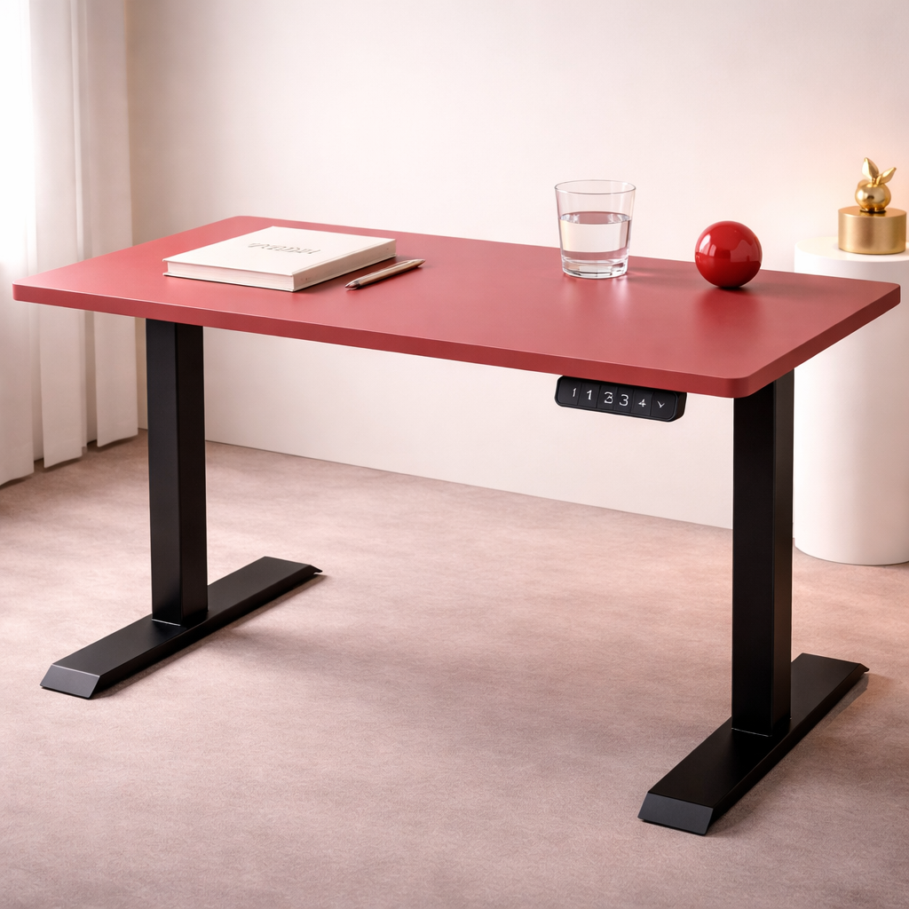 ZY-02 White Minimalist Electric Height Adjustable Standing Desk