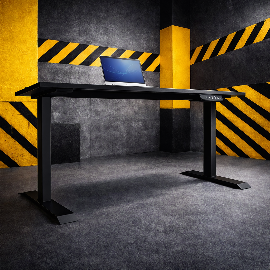 ZY-02 Dual Motor 2-Stage Electric Standing Desk Modern Minimalist Design Quiet Lift for Creative Studio Workspace