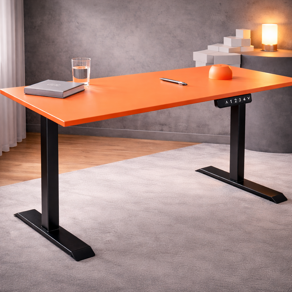 ZY-02 Red Modern Electric Height Adjustable Standing Desk