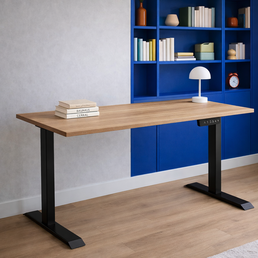 ZY-02 Dual Motor 2-Stage Electric Standing Desk Color Contrast Design Adjustable Height for Modern Creative Office