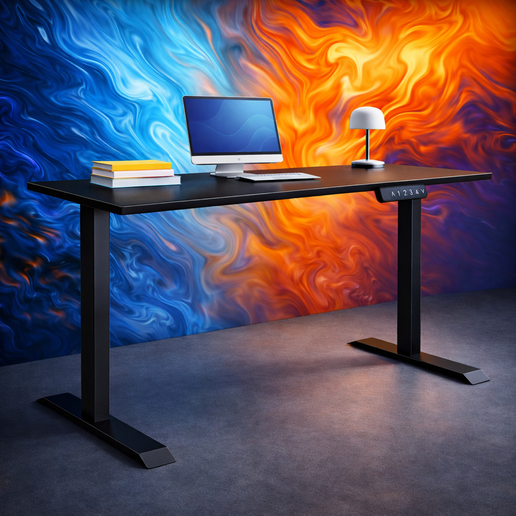 ZY-02 Dual Motor 2-Stage Electric Standing Desk Smart Height Adjustable Premium Ergonomic Workstation for Tech Studio Office