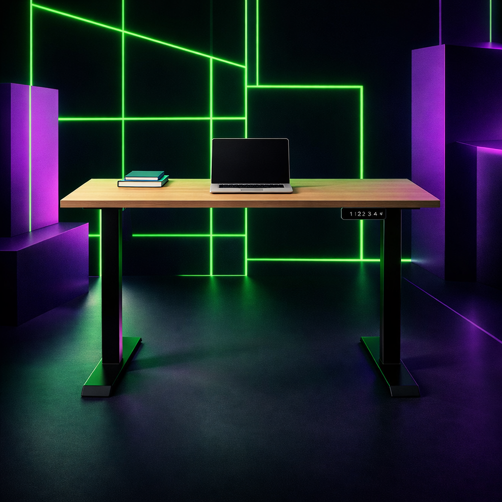 ZY-02 Dual Motor 2-Stage Electric Standing Desk Smooth Lift Ergonomic Home Office Workspace
