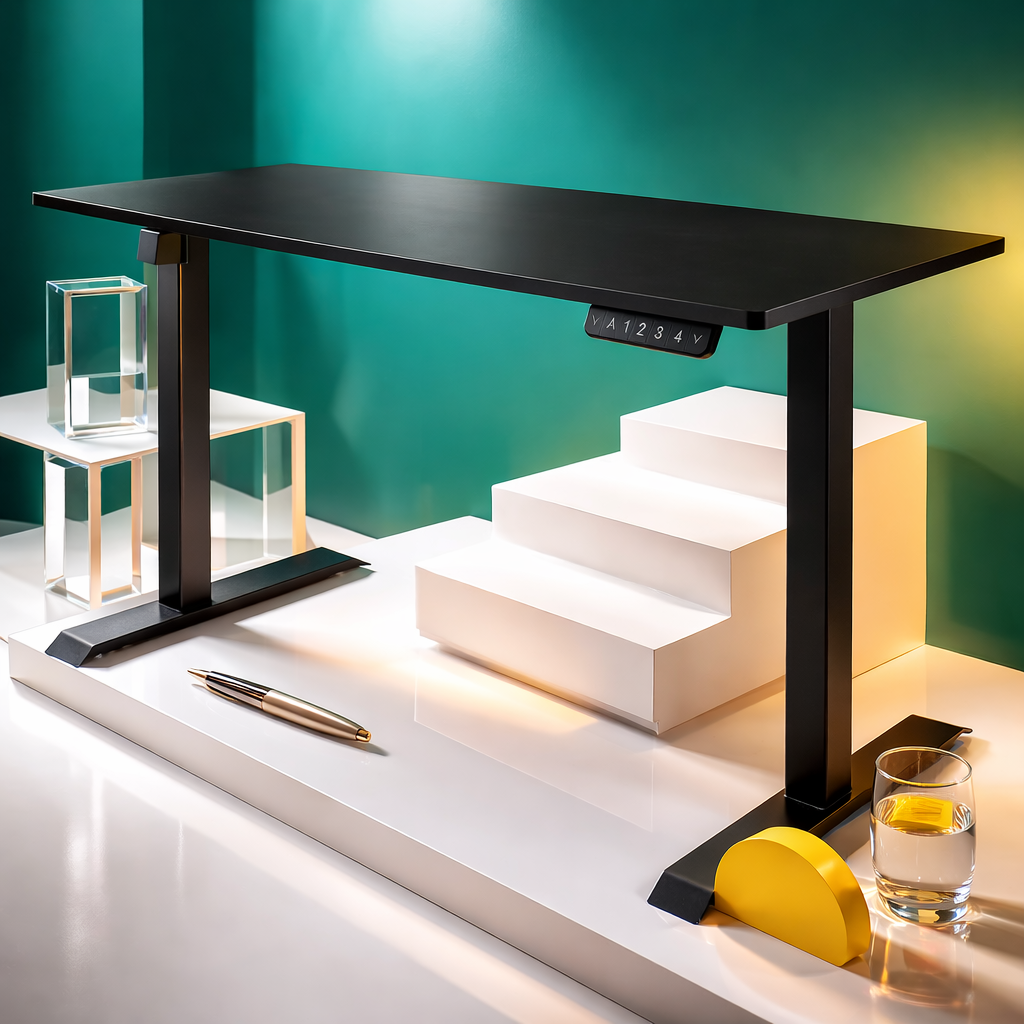 ZY-02 Deep Red Electric Height Adjustable Standing Desk