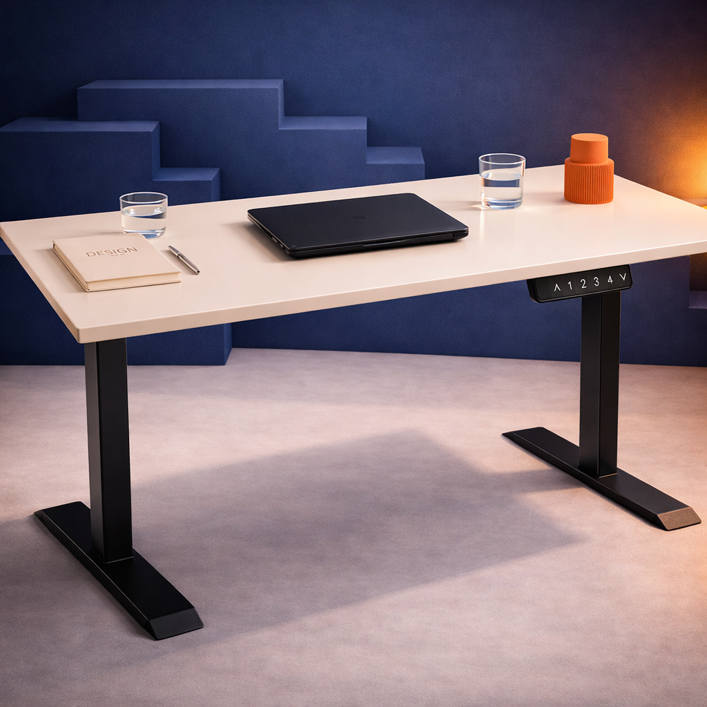 ZY-02 Light Wood Electric Height Adjustable Standing Desk