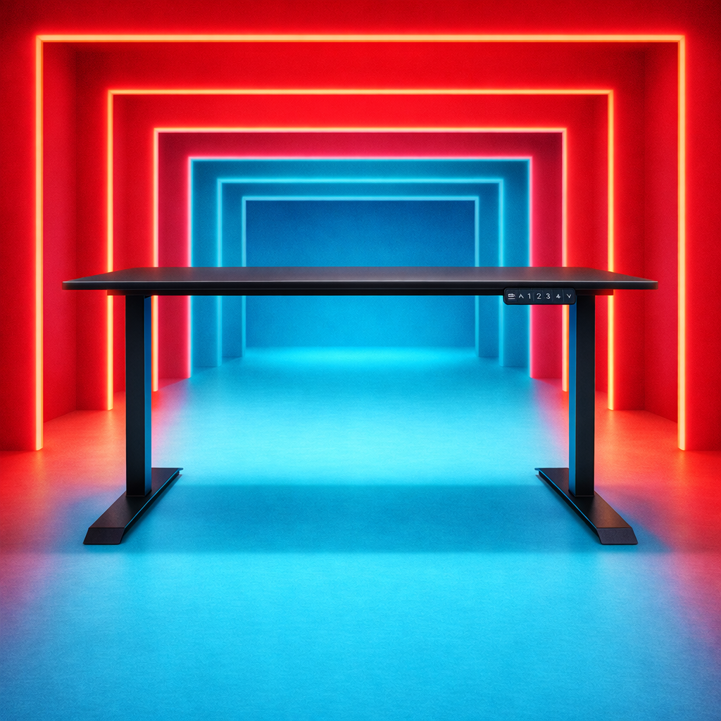 ZY-02 Purple Blue Gradient Lighting Standing Desk