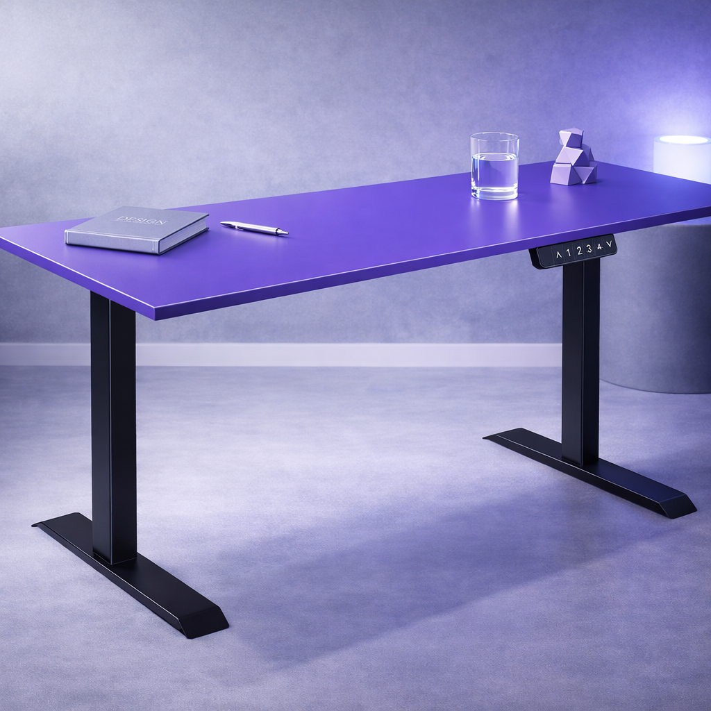 ZY-02 White Minimalist Electric Height Adjustable Standing Desk