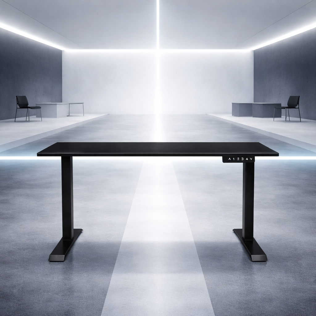ZY-02 Dual Motor 2-Stage Electric Standing Desk Fast Lift Stable Frame Executive Office Workspace