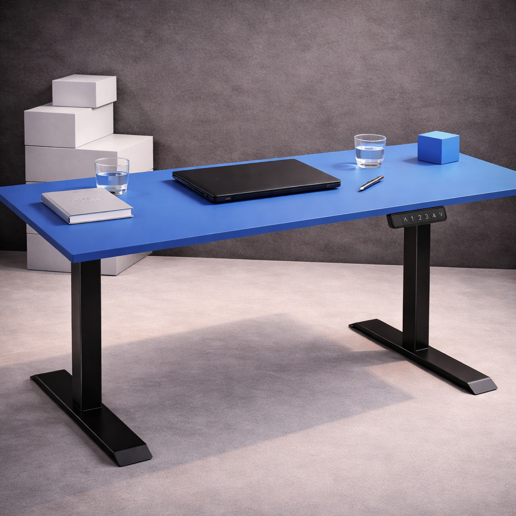 ZY-02 Peach Color Electric Height Adjustable Standing Desk