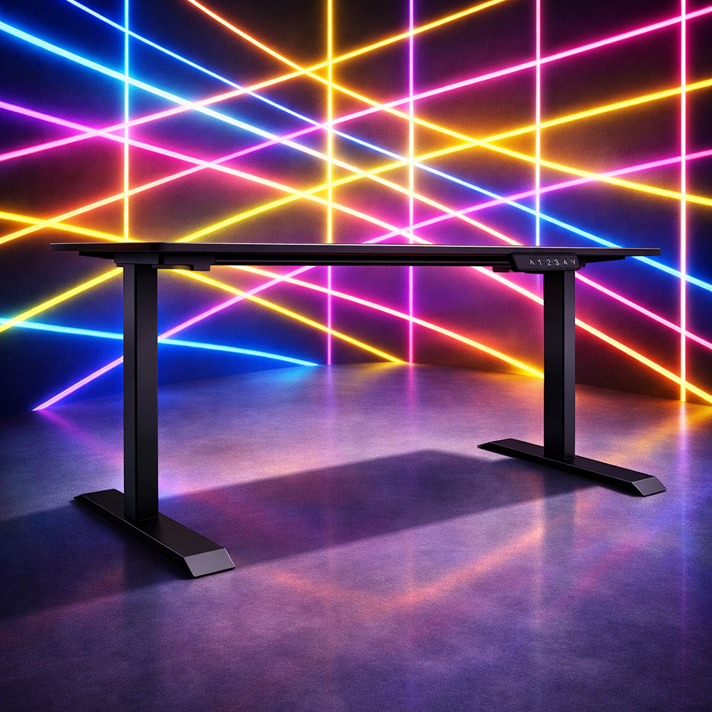 ZY-02 Neon Tunnel Gradient Lighting Standing Desk