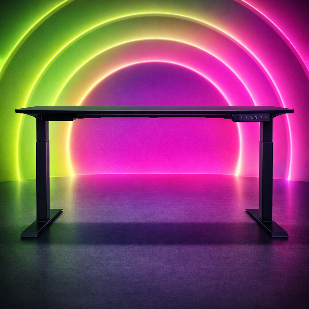 ZY-02 Neon Tunnel Gradient Lighting Standing Desk