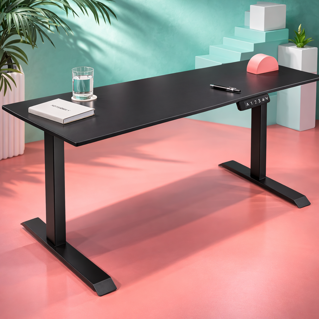 ZY-02 Orange Modern Electric Height Adjustable Standing Desk