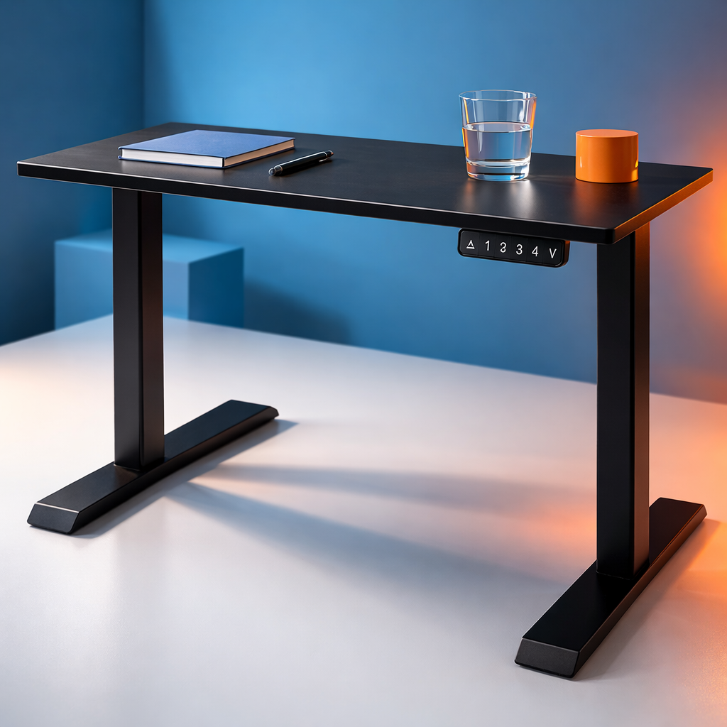 ZY-02 Light Marble White Electric Height Adjustable Standing Desk