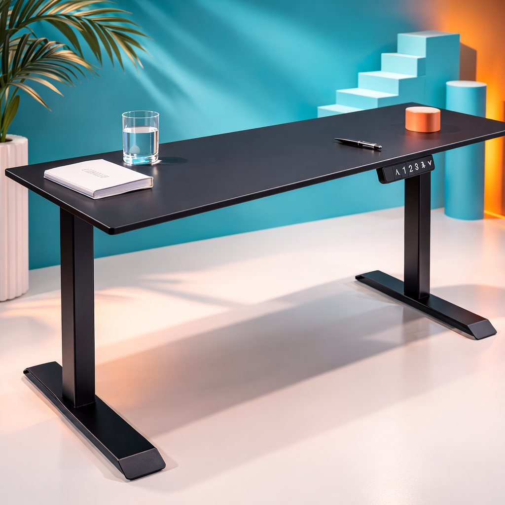 ZY-02 Bright Orange Electric Height Adjustable Standing Desk
