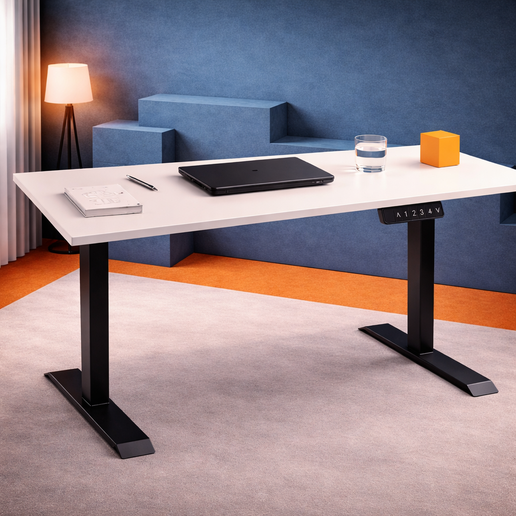 ZY-02 Blue Electric Height Adjustable Standing Desk