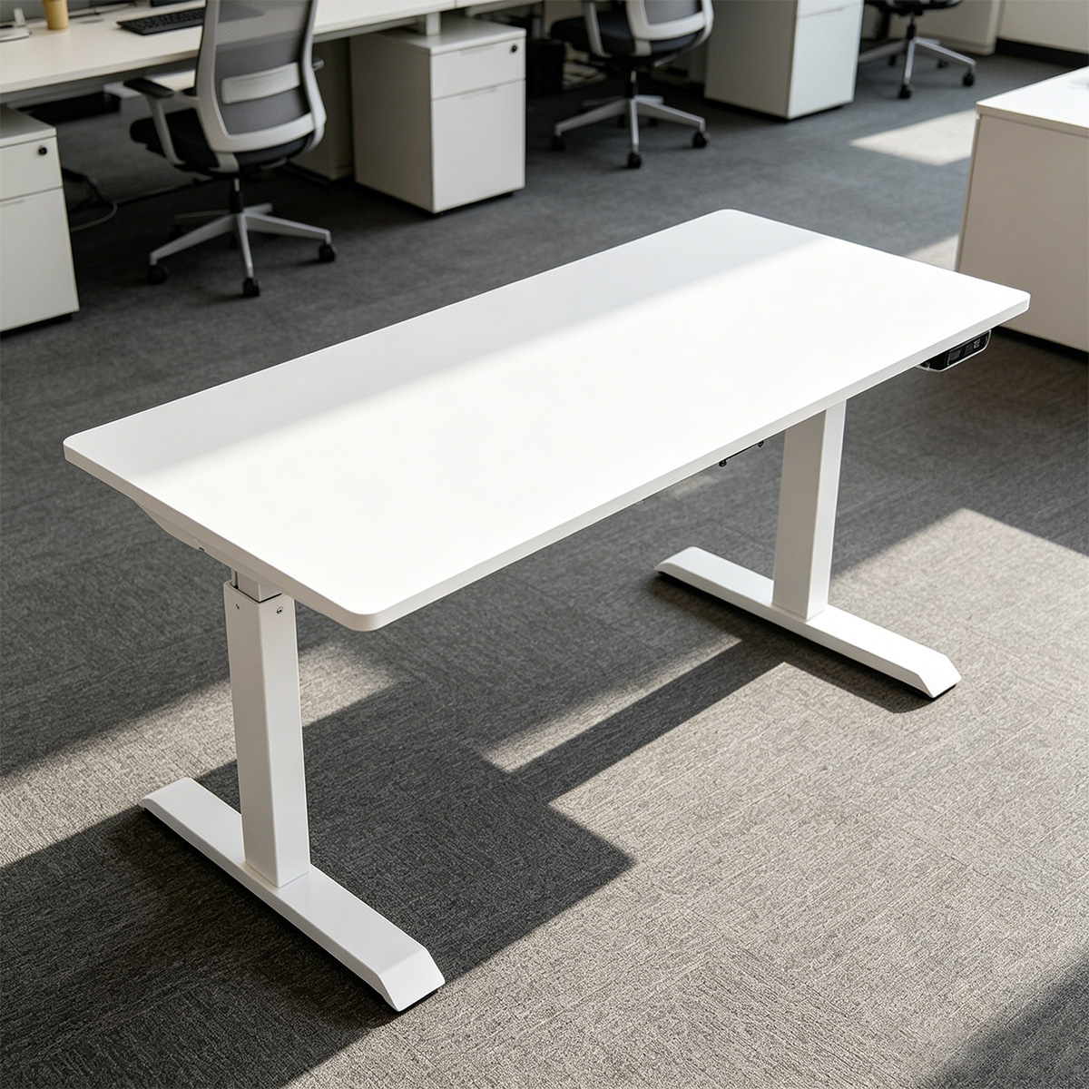 ZY-02 2-Stage Dual Motor Height Adjustable Desk with Quiet Lift System for Modern Open Offices