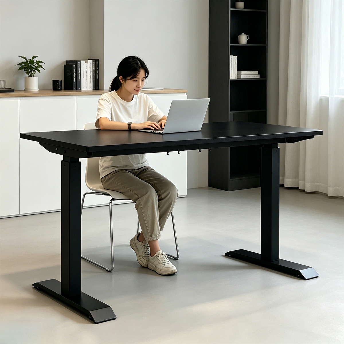 ZY-02 Heavy Duty Dual Motor Sit Stand Workbench with Industrial Stability for Office and Studio Use