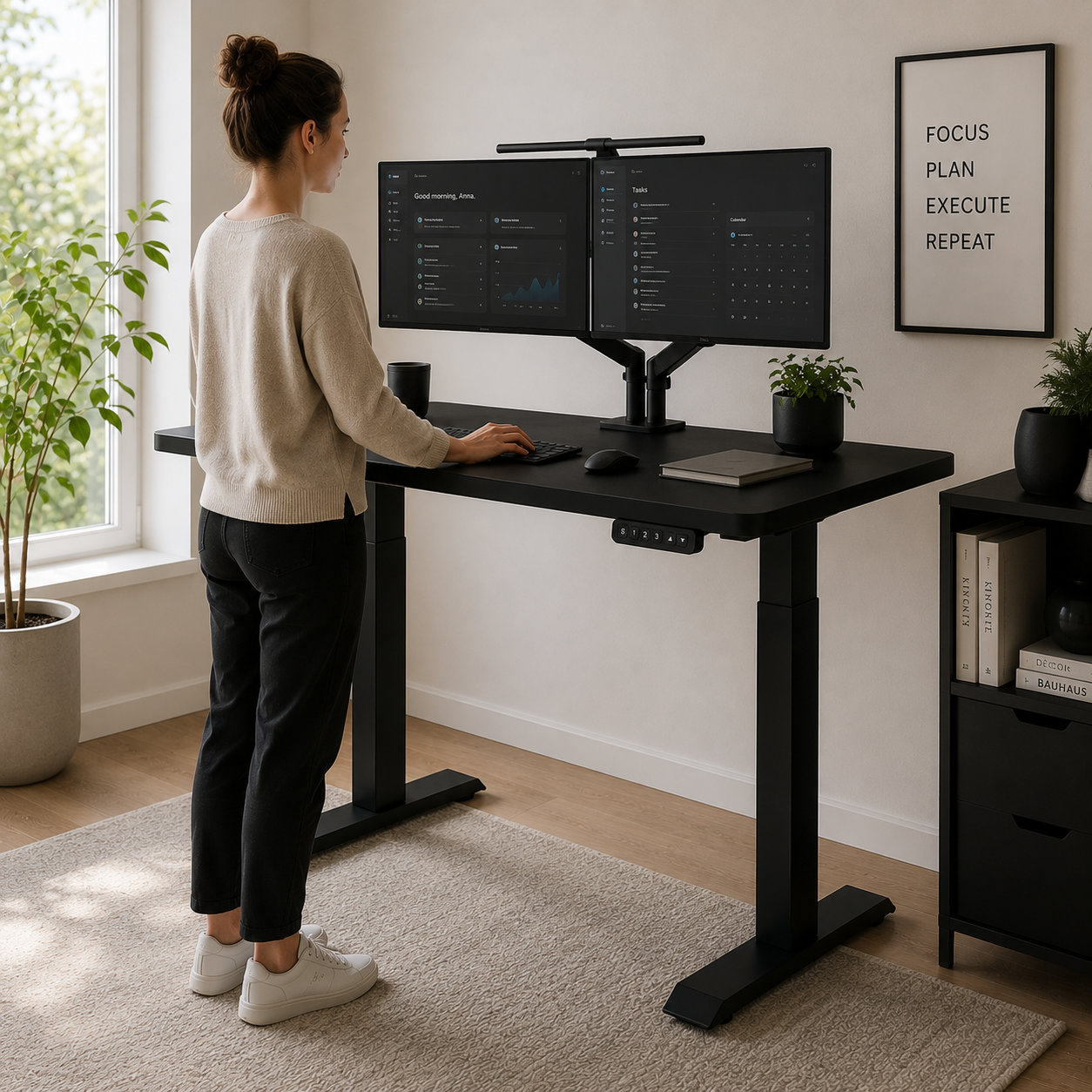 ZY-02 Dual-Column Motorized Desk Chassis, Modular Desktop Compatibility for University Library Work Areas