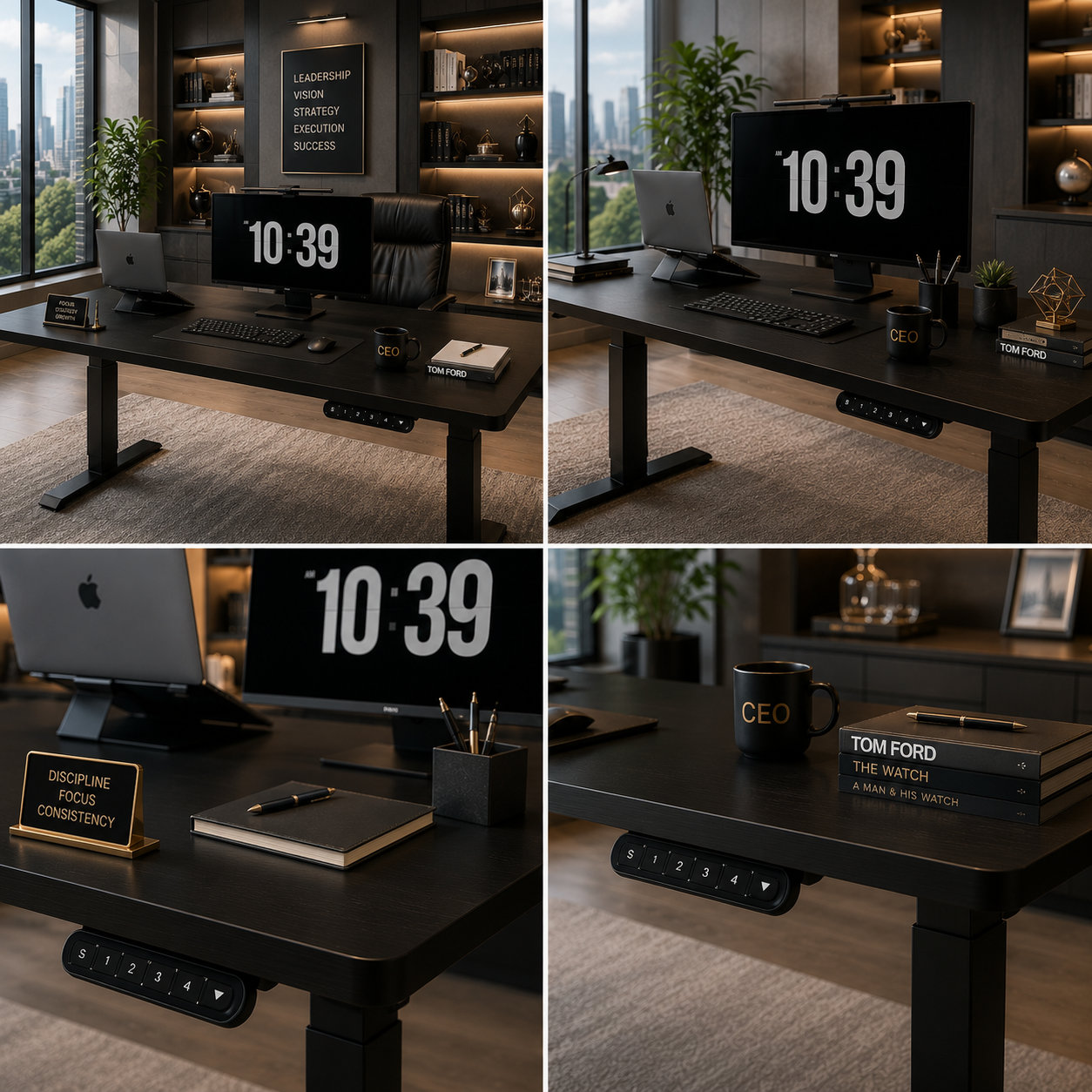 ZY-02 Dual Motor Two-Stage Executive Standing Table with Silent Lift for Premium Office Interiors