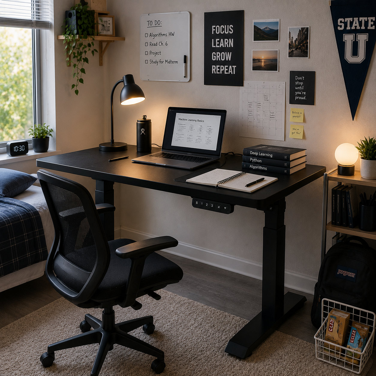 ZY-02 Dual Motor Adjustable Standing Desk Two Section Frame Modern Black Workstation for Furniture Traders
