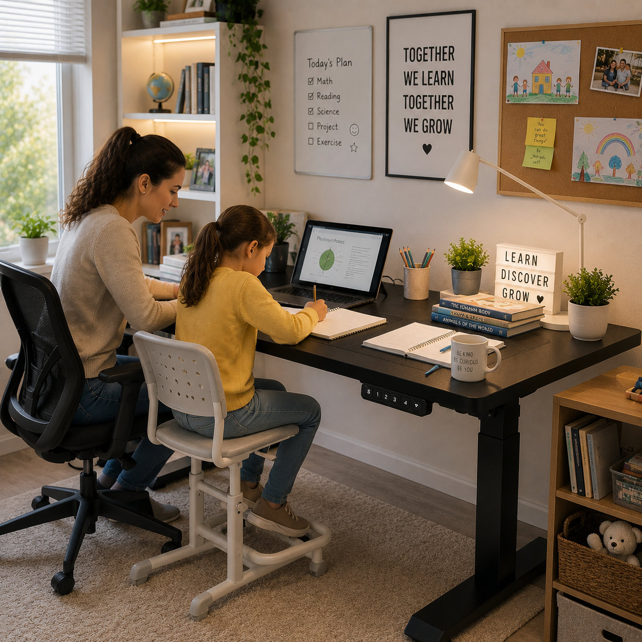 ZY-02 Two-Stage Dual Motor Standing Workstation Quiet Height Adjustment for Training Rooms