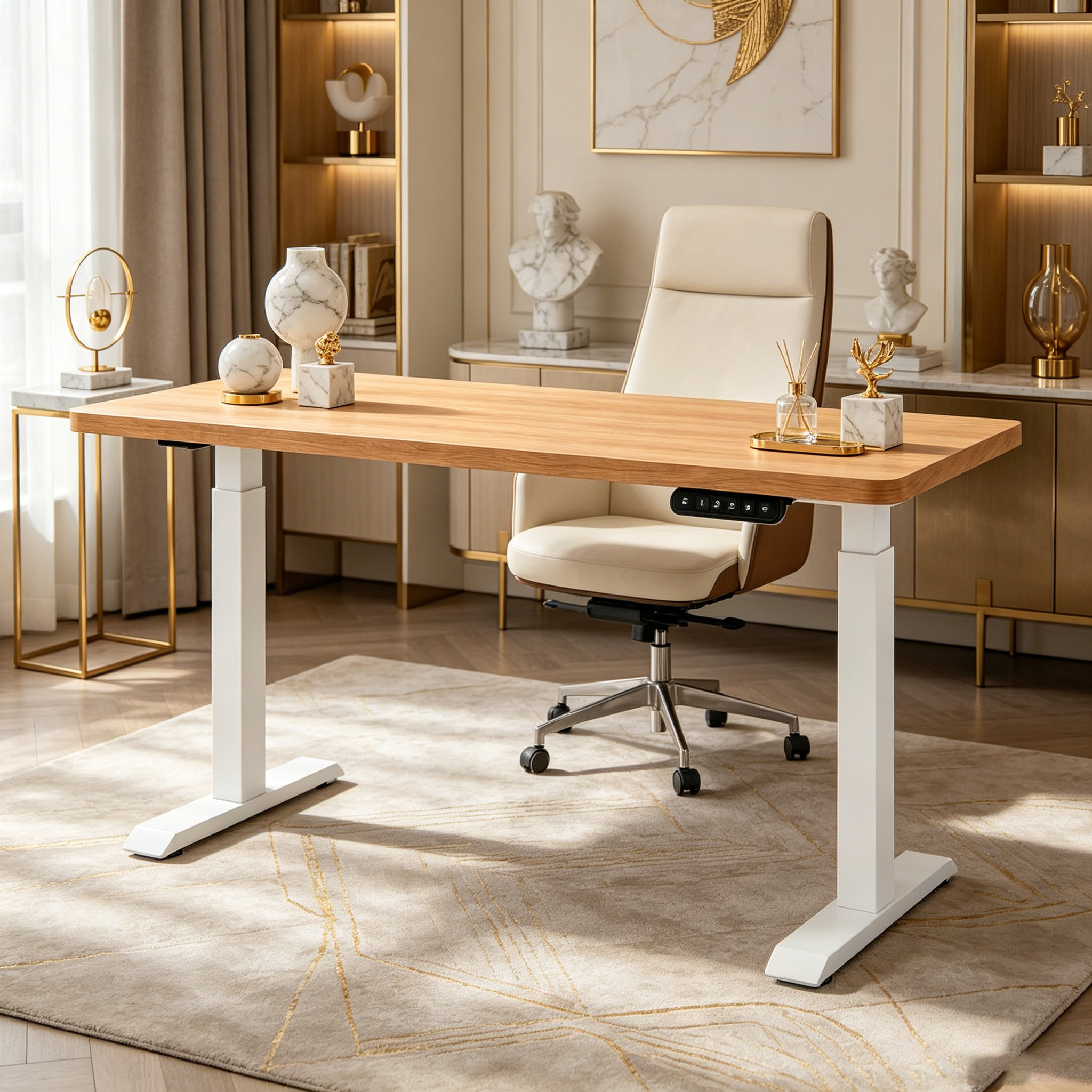 ZY-02 Dual Motor Two Segment Standing Desk with Quiet Lifting and Strong Frame for Office Projects