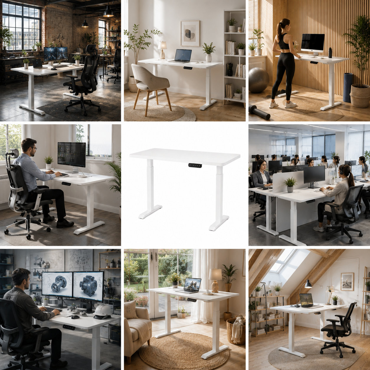 ZY-02 Two-Stage Dual Motor Ergonomic Standing Desk with Smooth Lift for Modern Business Offices